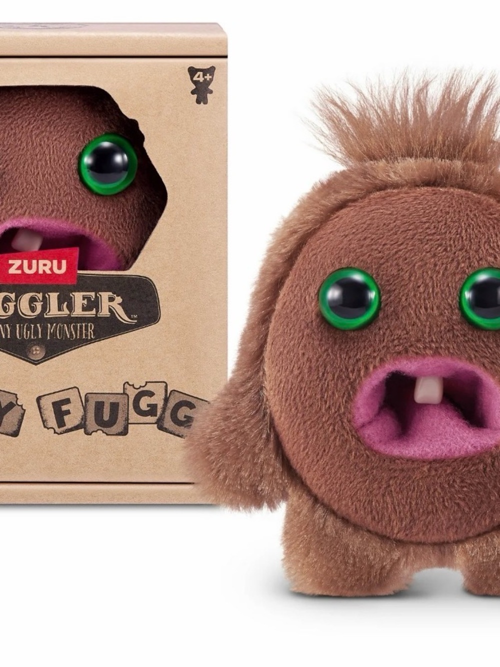 ZURU Fuggler Brown Plush Monster with Green Eyes